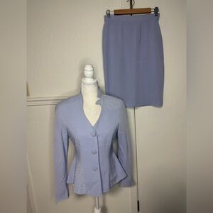 Daymor Petite Vintage Lavender Skirt Beaded Set size 4 petite